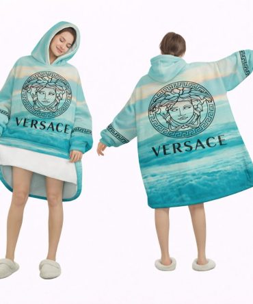 Ocean Versace Blanket Hoodie , Cozy Wearable Blanket Hoodie