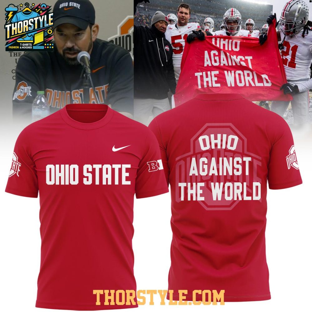 Ohio State Buckeyes Beat Michigan Wolverines Against The World 2025 Hoodie T-Shirt - Image 3