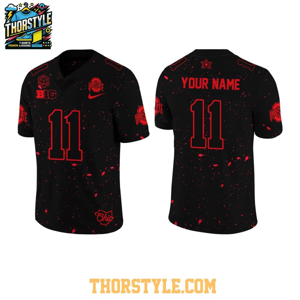 Ohio State Buckeyes Stranger Things 5 Sec Championship 2026 Football Jersey - Image 2