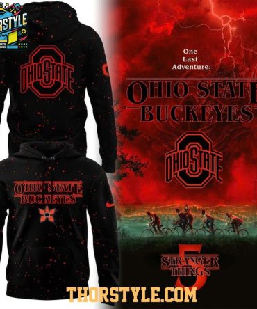 Ohio State Buckeyes Stranger Things Christmas At Upside Down Ncaa Hoodie T-Shirt