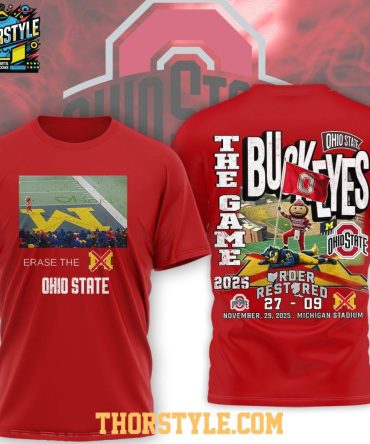 Ohio State Buckeyes The Game 2025 Erase The Michigan Hoodie T-Shirt