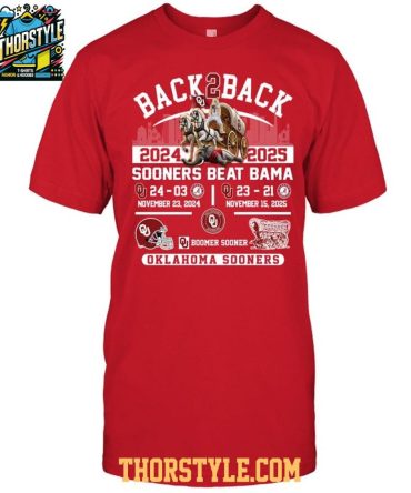 Oklahoma Sooners Beat Crimson Tide Back2Back 2024-2025 T-Shirt