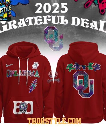 Oklahoma Sooners Men'S Basketball Grateful Dead 60Th Anniversary Hoodie