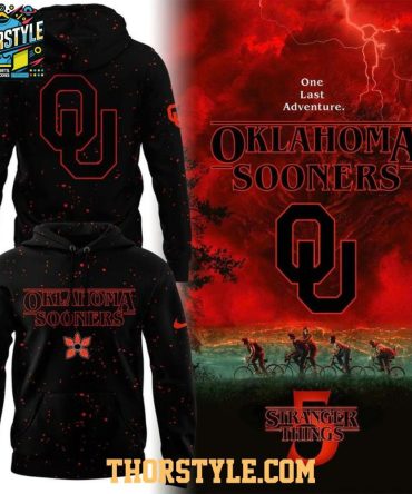 Oklahoma Sooners Stranger Things Christmas At Upside Down Ncaa Hoodie T-Shirt