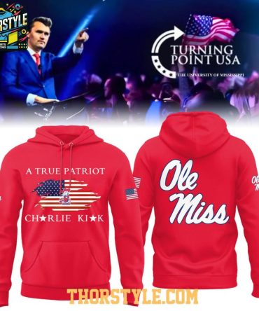 Ole Miss Rebels Charlie Kirk A True Patriot Turning Point Usa 2025 Hoodie