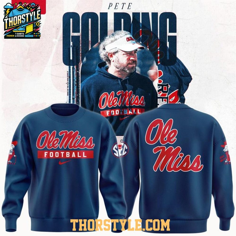 Ole Miss Rebels Coach Pete Golding Football 2025 College Playoffs Hoodie T-Shirt - Image 2