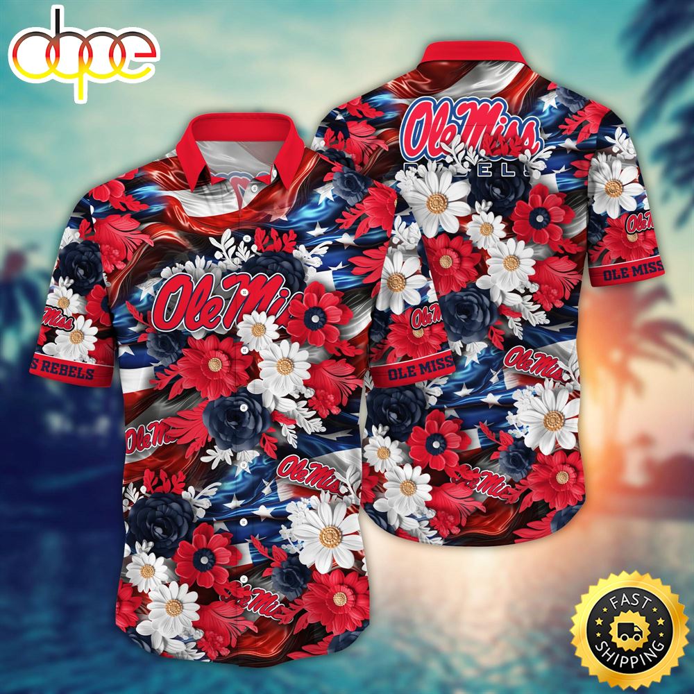Ole Miss Rebels Ncaa2 Hawaii Shirt Independence Day