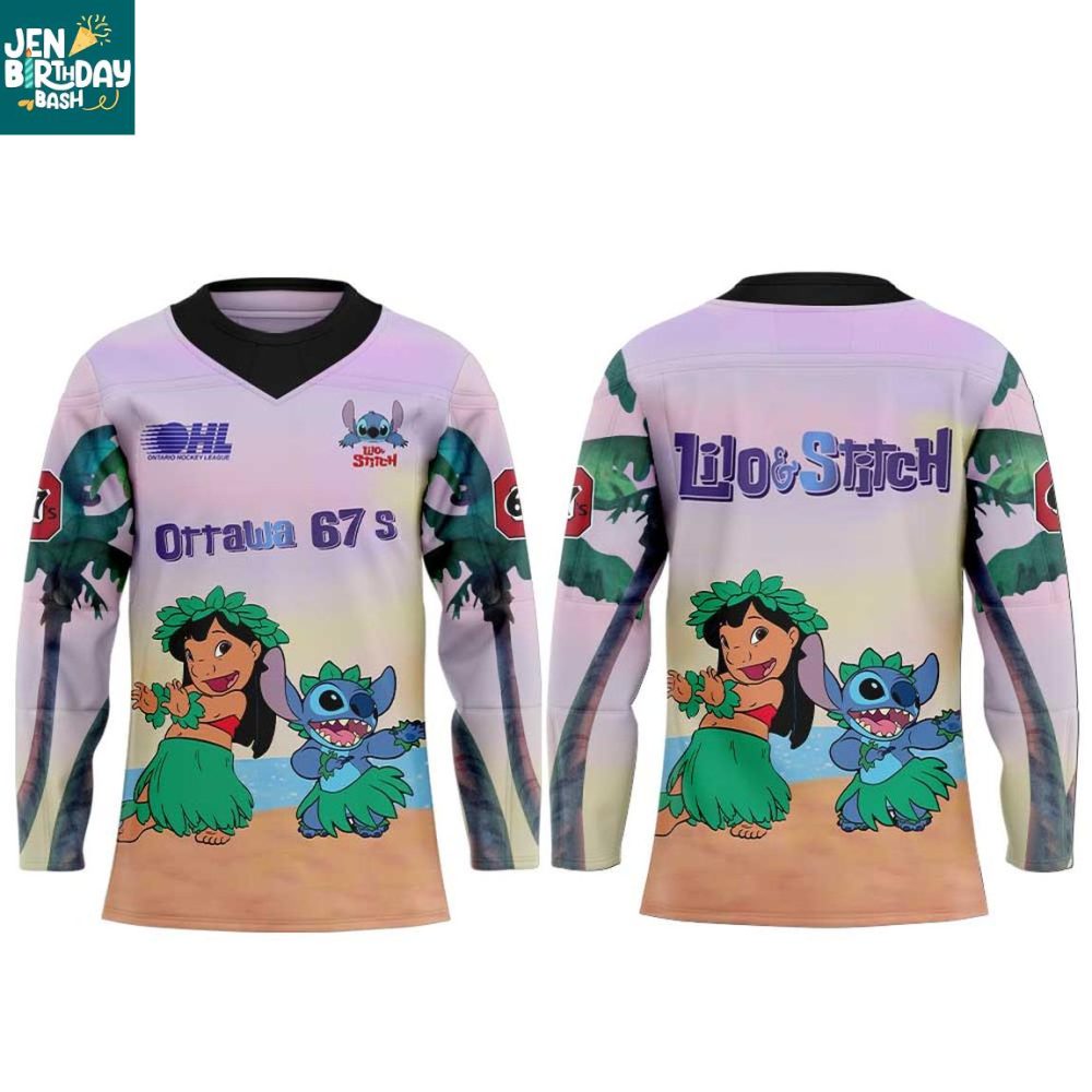Ottawa 67'S Lilo Stitch 2025 We'Re Home Personalized Hockey Jersey - Image 2
