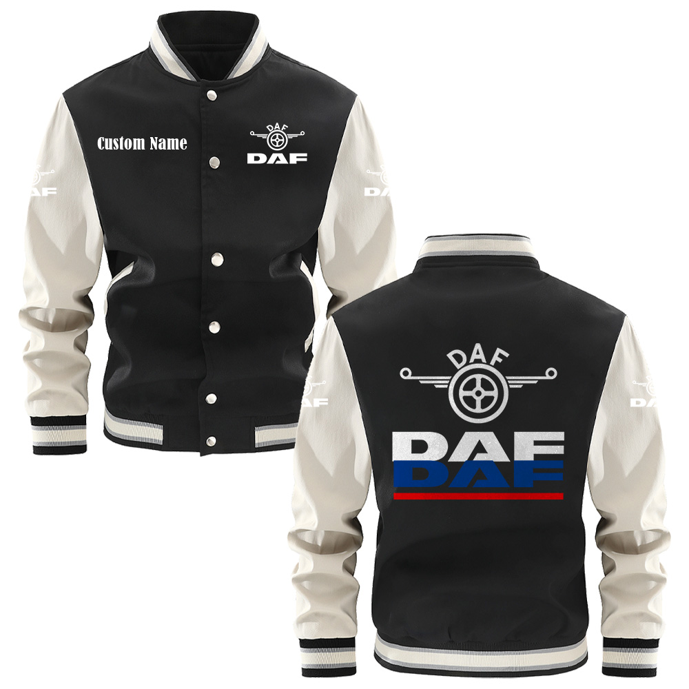 Daf Varsity Jacket, Baseball Jacket, Letterman Jacket Customize Name,Customize Logo Car Or Motorcycle Model