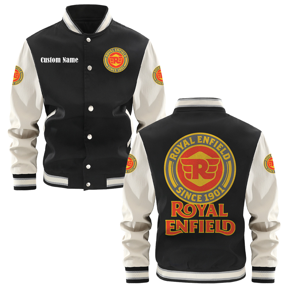 Royal Enfield Varsity Jacket, Baseball Jacket, Letterman Jacket Customize Name,Customize Logo Car Or Motorcycle Model
