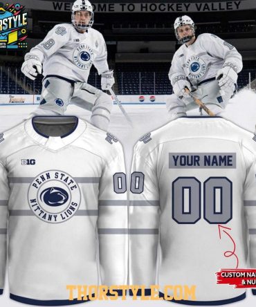 Penn State Nittany Lions Throwback Night 2026 White Personalized Hockey Jersey