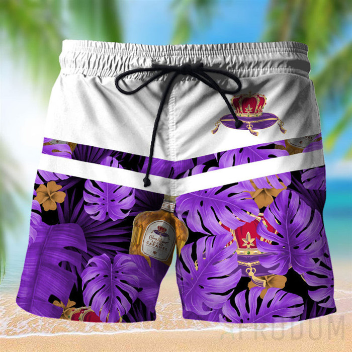 Personalized Tropical Crown Royal Hawaiian Shirt And Shorts Set - Image 3