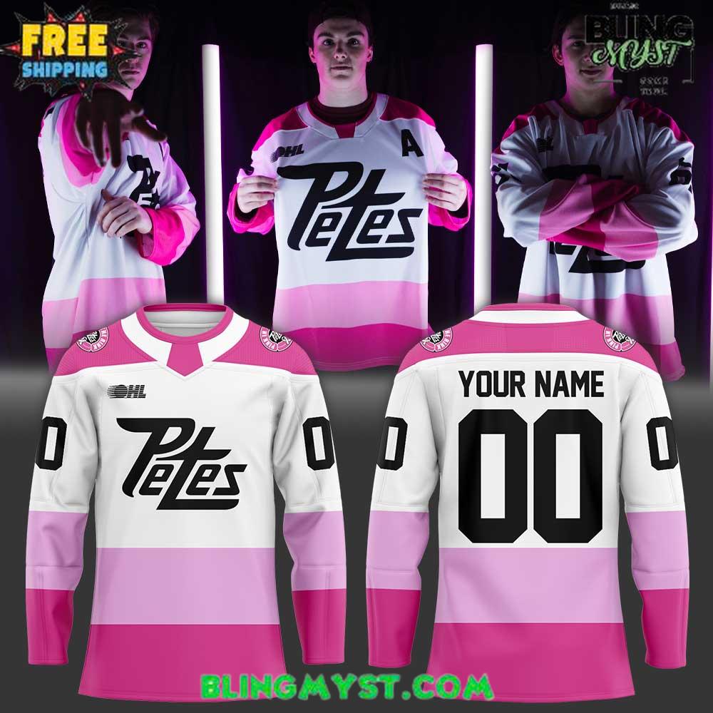Peterborough Petes Pink In The Rink 2026 Hockey Jersey