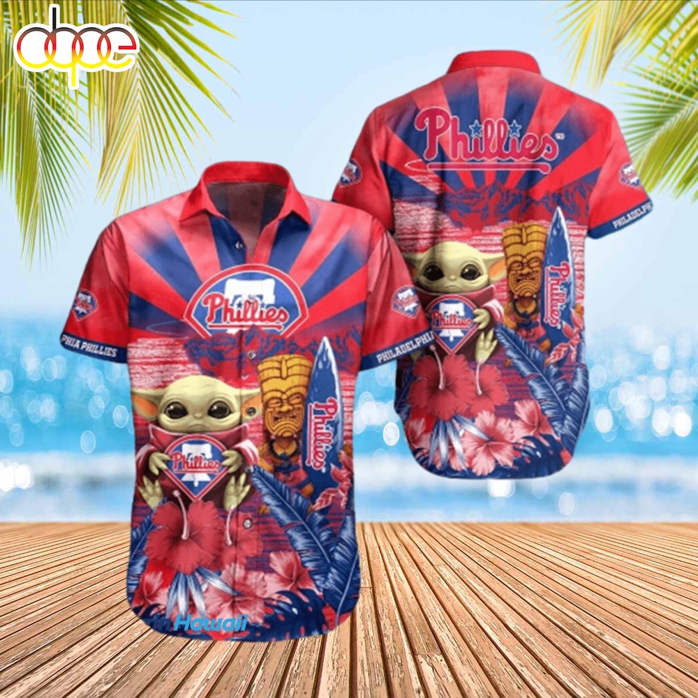 Philadelphia Phillies Baby Yoda Hawaiian Shirt
