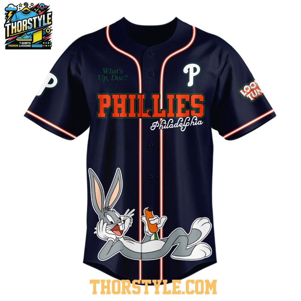 Philadelphia Phillies Looney Tunes 2025 What'S Up Doc Baseball Jersey - Image 2