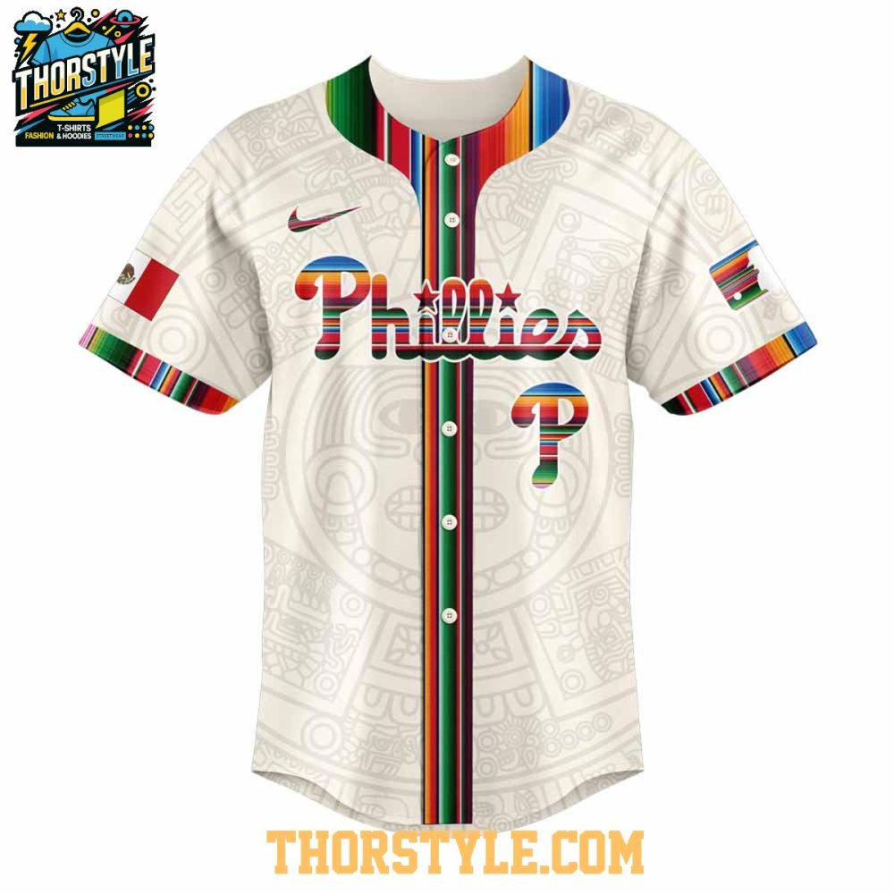 Philadelphia Phillies Mexican Heritage Familia 2025 Personalized Baseball Jersey - Image 2