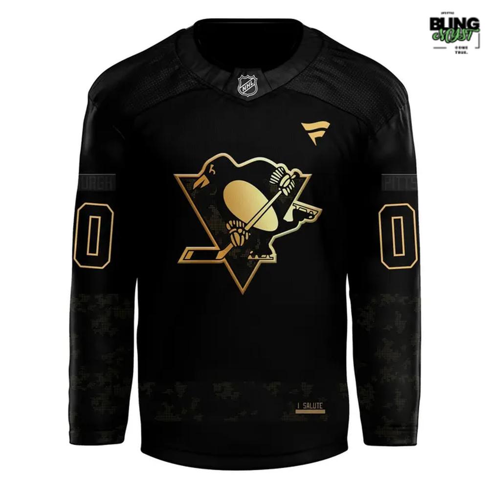 Pittsburgh Penguins Military Night 2025 Hockey Jersey - Image 2
