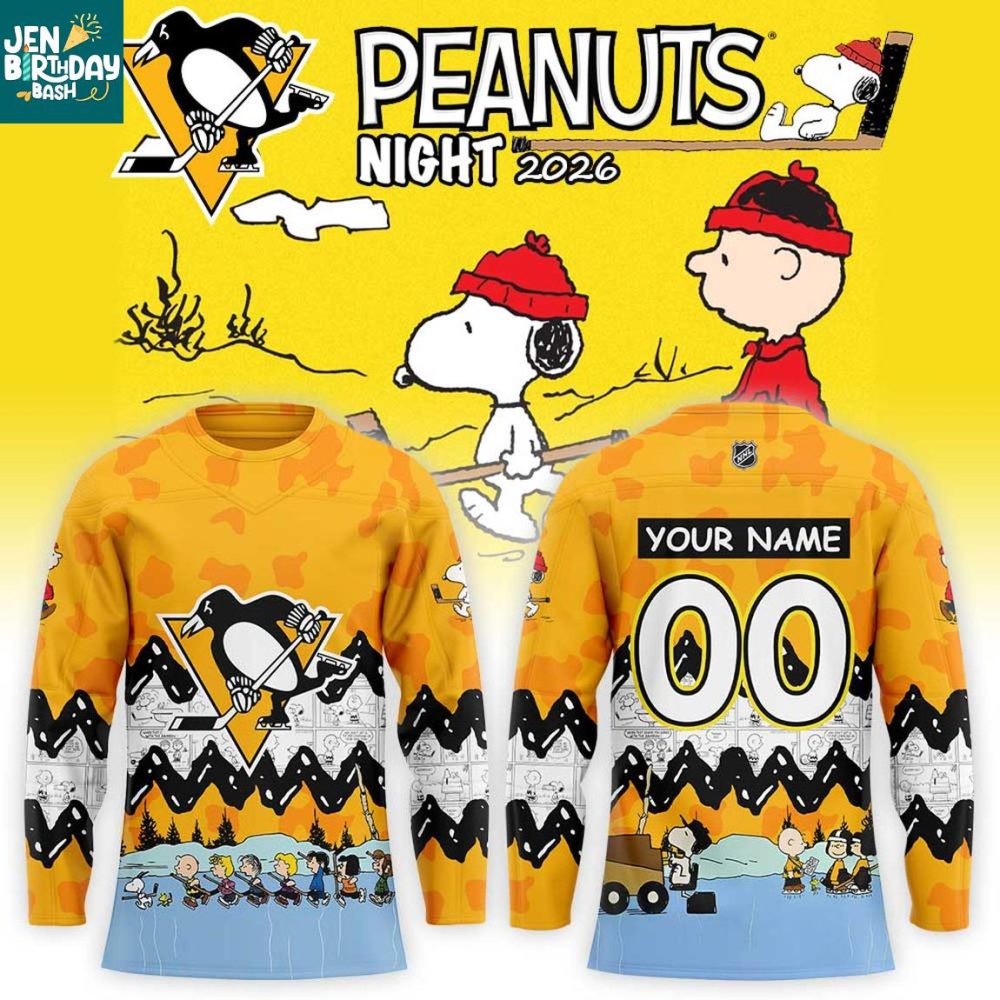 Pittsburgh Penguins Peanuts Snoopy New Year'S Eve 2026 Personalized Hockey Jersey