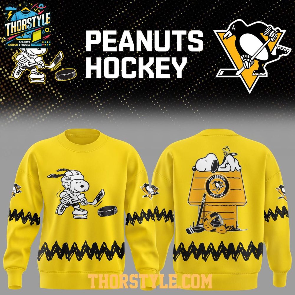 Pittsburgh Penguins Snoopy Merry Peanuts Christmas 2025 Hoodie T-Shirt - Image 2