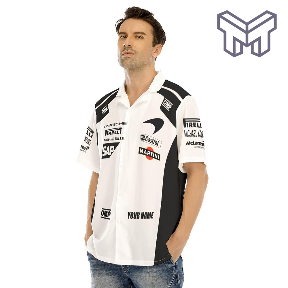 Porsche Martini Racing Apparel, Porsche Martini Custom Hawaiian Shirt - Image 2