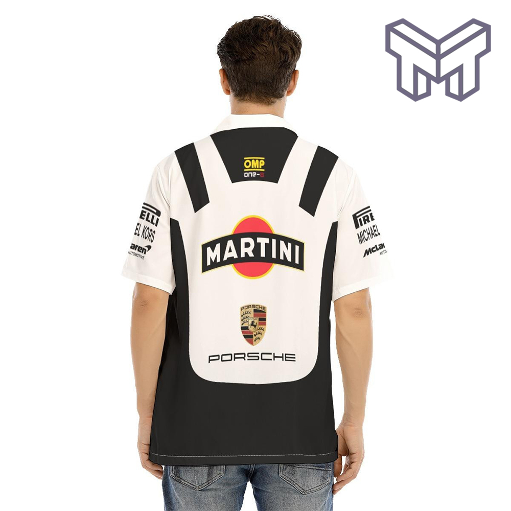 Porsche Martini Racing Apparel, Porsche Martini Custom Hawaiian Shirt - Image 3