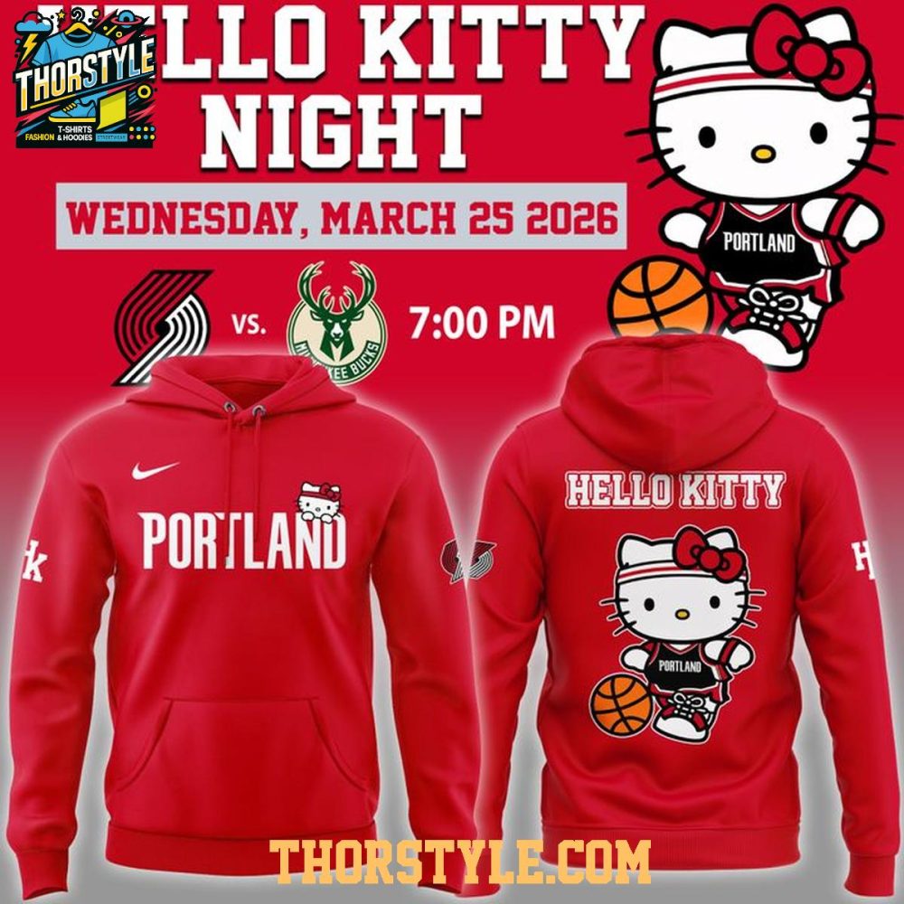 Portland Trail Blazers X Hello Kitty Amazing Night 2026 Hoodie T-Shirt