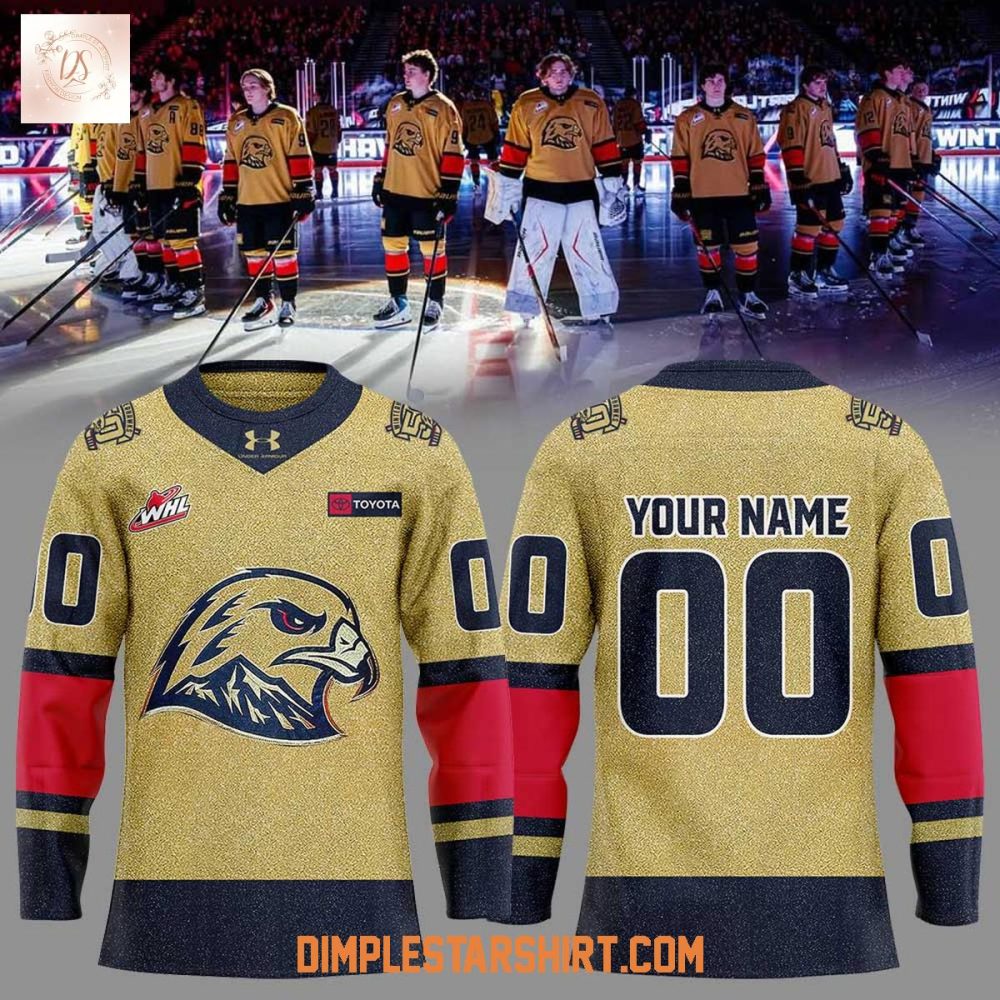 Portland Winterhawks 50Th Anniversary Golden Uniform Hockey Jersey