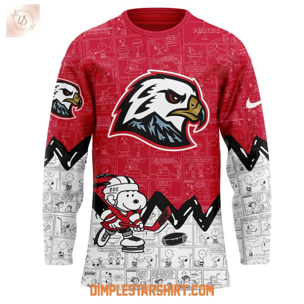 Portland Winterhawks 75Th Anniversary Of Peanuts Hockey Jersey - Image 2