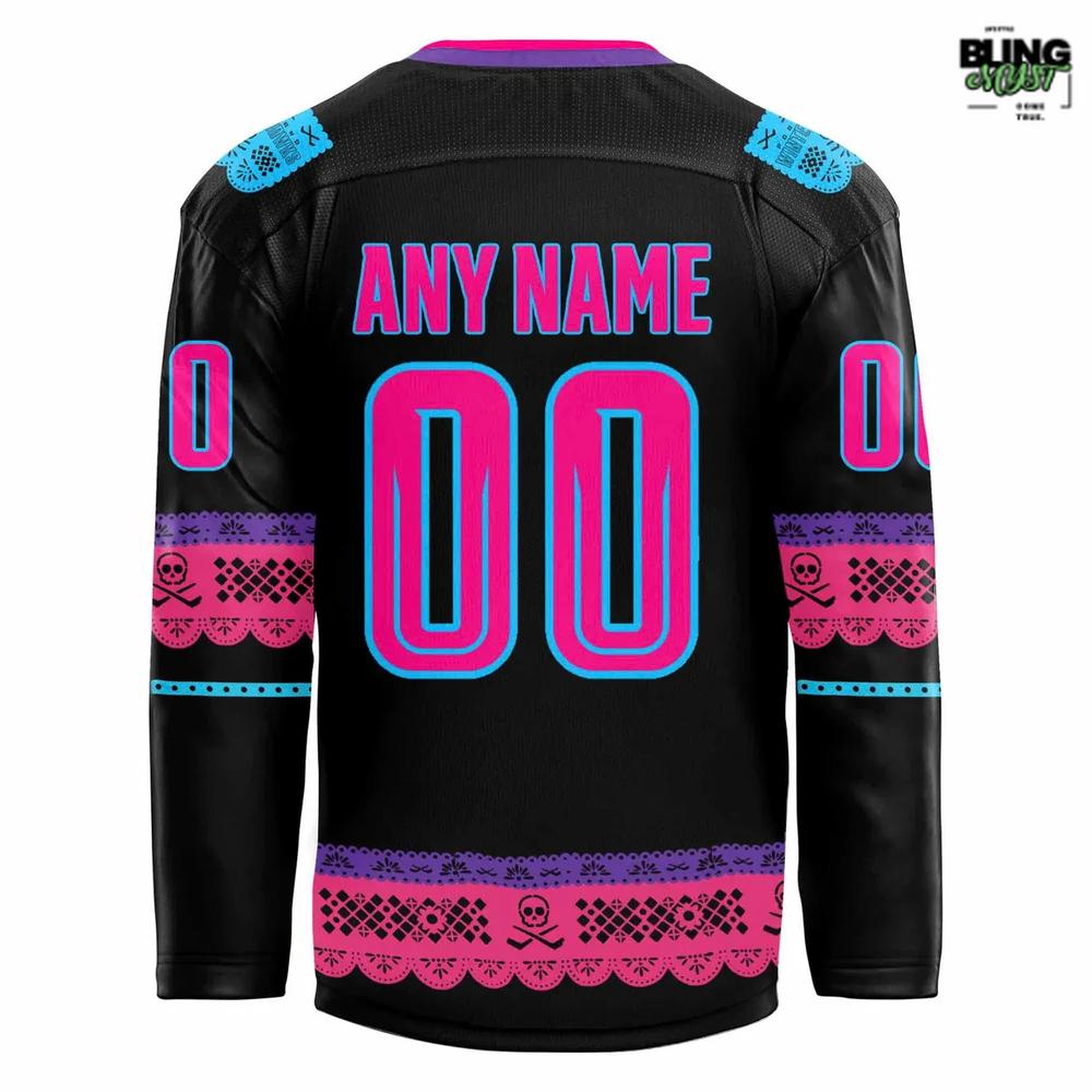 Portland Winterhawks Día De Los Muertos 2025 Hockey Jersey - Image 3