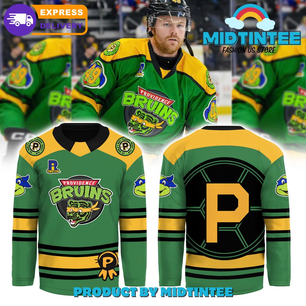 Providence Bruins Turtle Powered Ri Comic Hockey Jersey