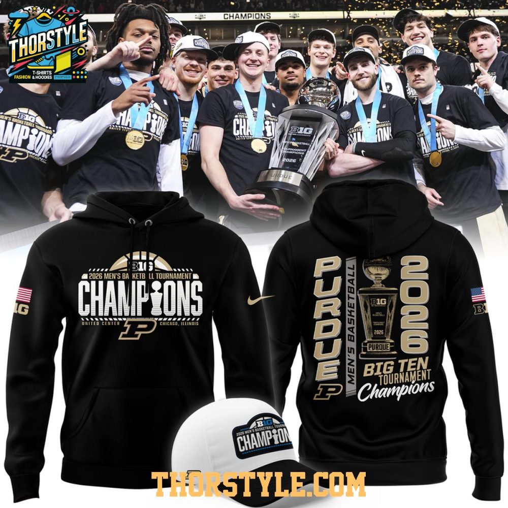 Purdue Boilermakers 2026 Big Ten Champions Locker Room Hoodie T-Shirt