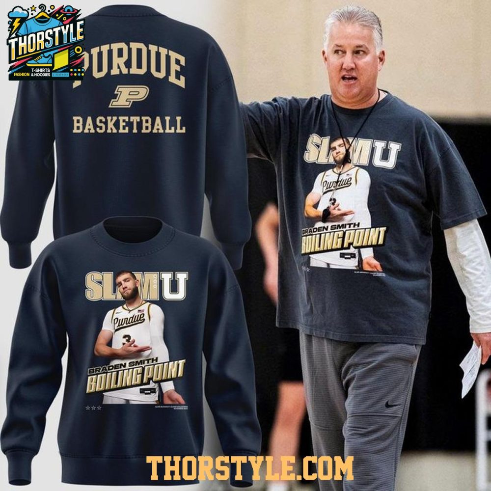 Purdue Boilermakers Braden Smith Boiling Point 2025 Hoodie T-Shirt - Image 2