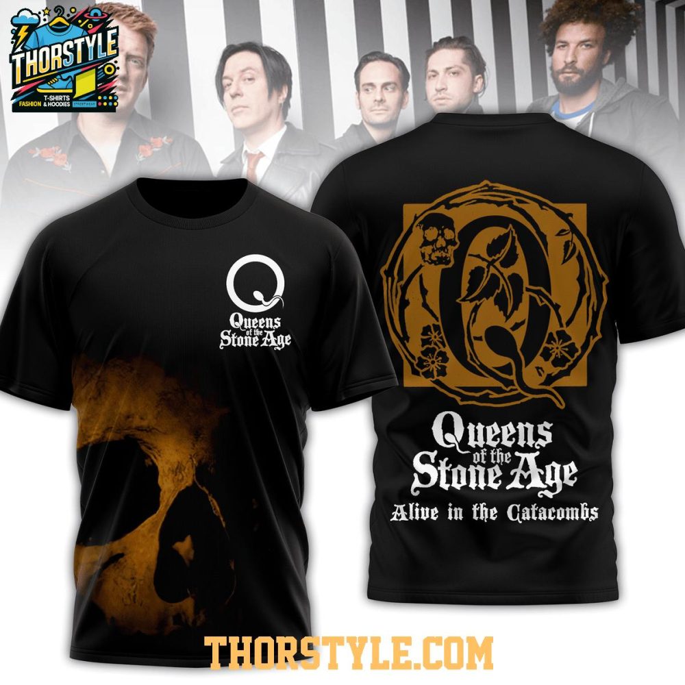 Queen Of The Stone Age Alive In The Catacombs 2025 Hoodie T-Shirt - Image 4