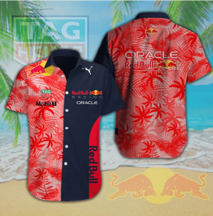 Red Bull Racing Oracle Red Hawaiian Beach Set Hawaiian Shirt And Short For Summer (Shirt Only) - Image 2