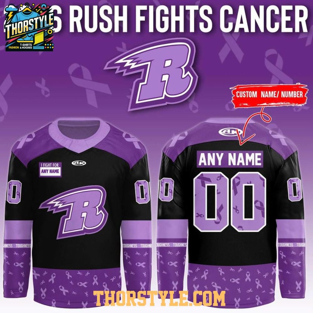 Rapid City Rush Hockey Fights Cancer 2026 Personalized Jersey
