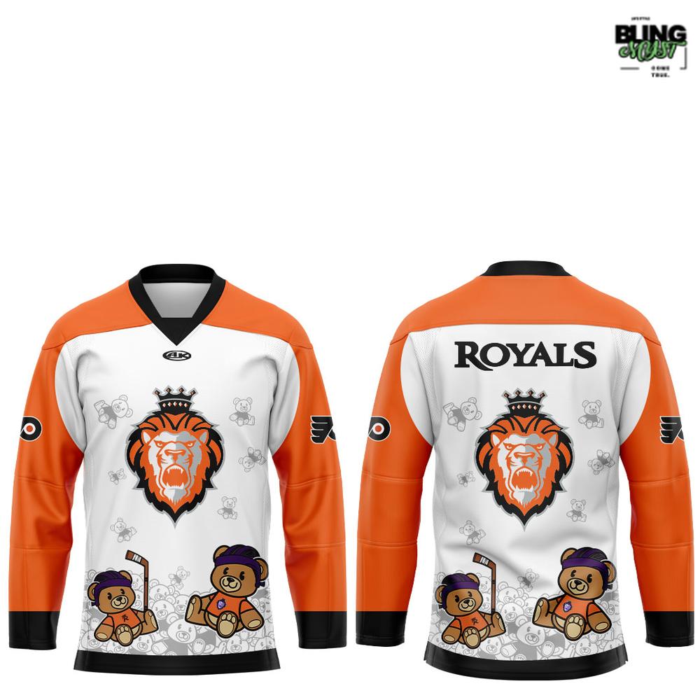 Reading Royals Teddy Bear Toss 2025-26 Hockey Jersey - Image 2