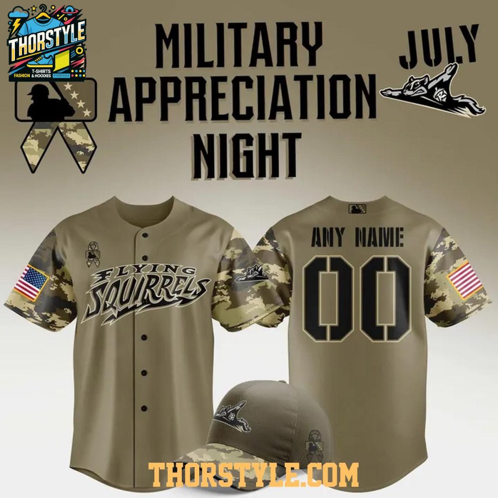 Richmond Flying Squirrels Military Appreciation 2026 Night Baseball Jersey