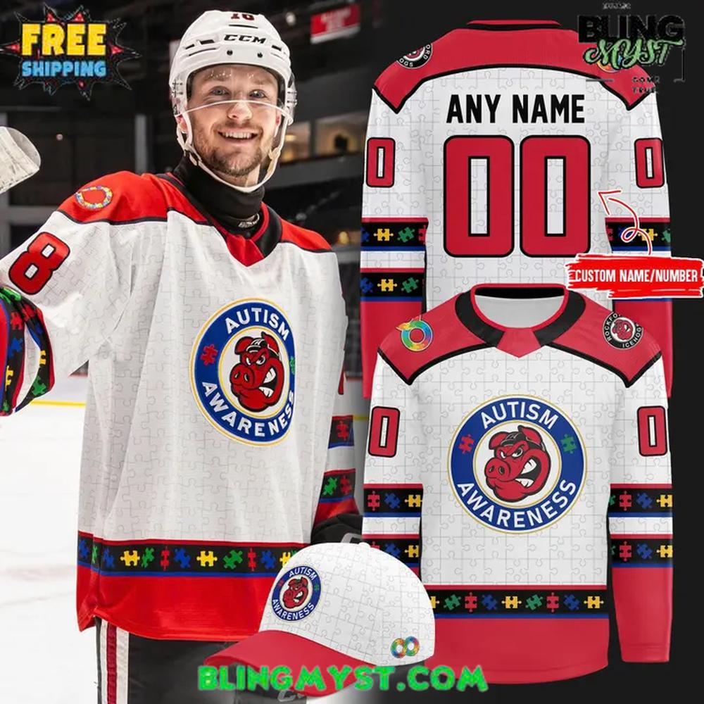 Rockford Icehogs Autism Awareness 2026 Hockey Jersey