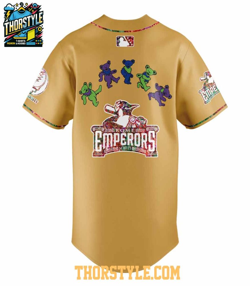 Rome Emperors Grateful Dead 60Th Anniversary 2025 Baseball Jersey - Image 3