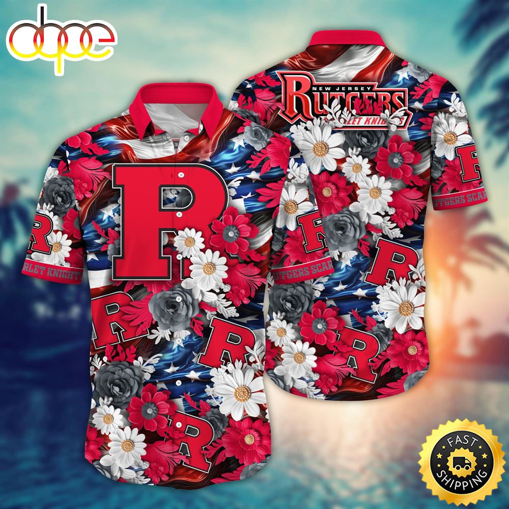 Rutgers Scarlet Knights Ncaa3 Hawaii Shirt Independence Day