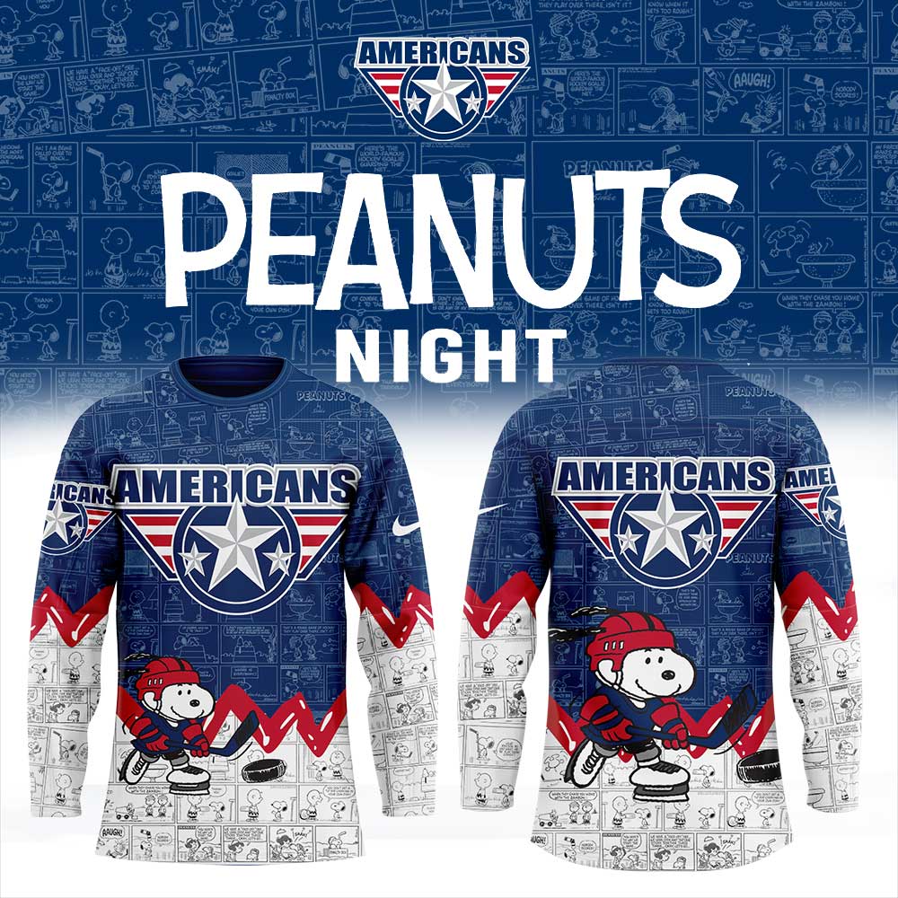 Tri-City Americans 75Th Anniversary Of Peanuts Jersey