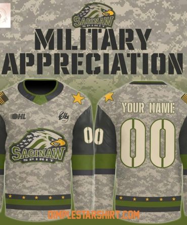 Saginaw Spirit Military Appreciation Night 2025 Jersey
