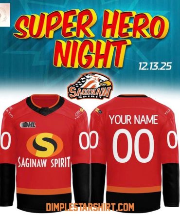 Saginaw Spirit X Superhero The Incredibles 2025 Hockey Jersey