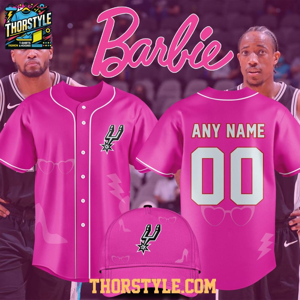 San Antonio Spurs Barbie Game Day All Pink 2026 Personalized Baseball Jersey