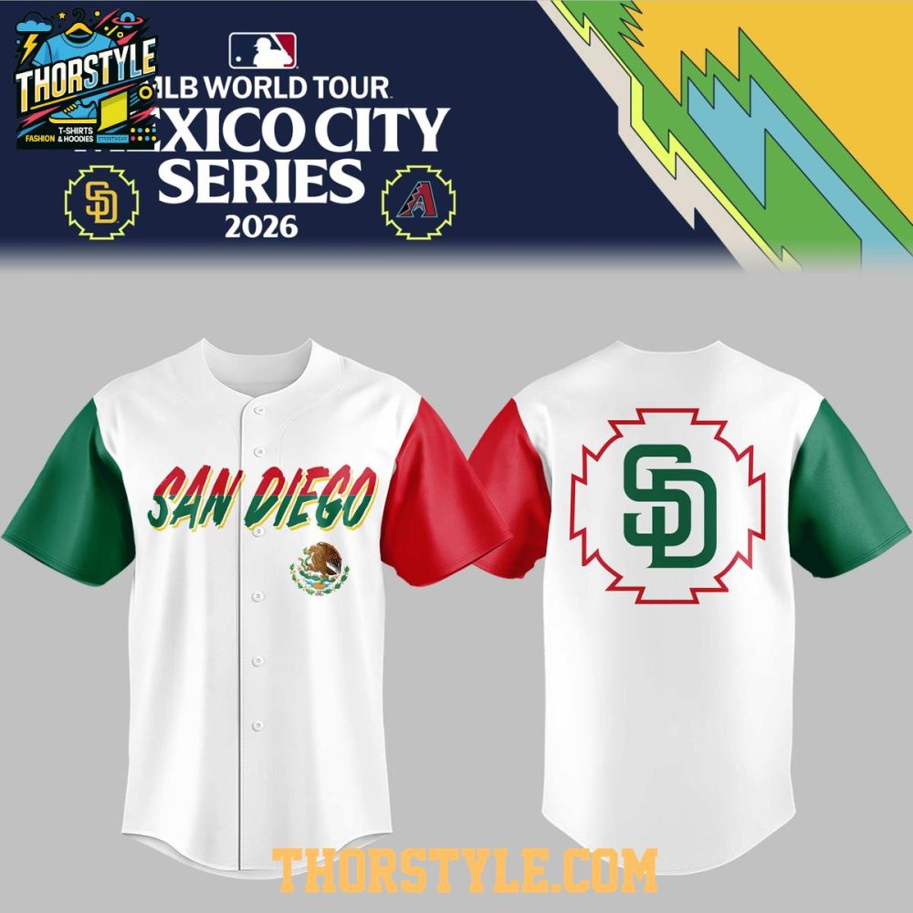 San Diego Padres Mexico City Series 2026 Personalized Baseball Jersey