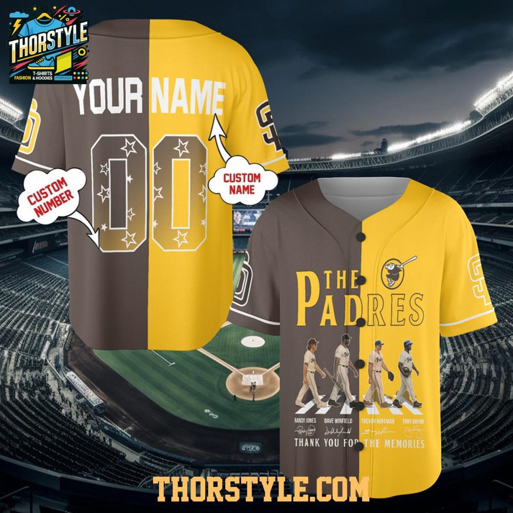 San Diego Padres Since 1969 Thank You Personalized Baseball Jersey