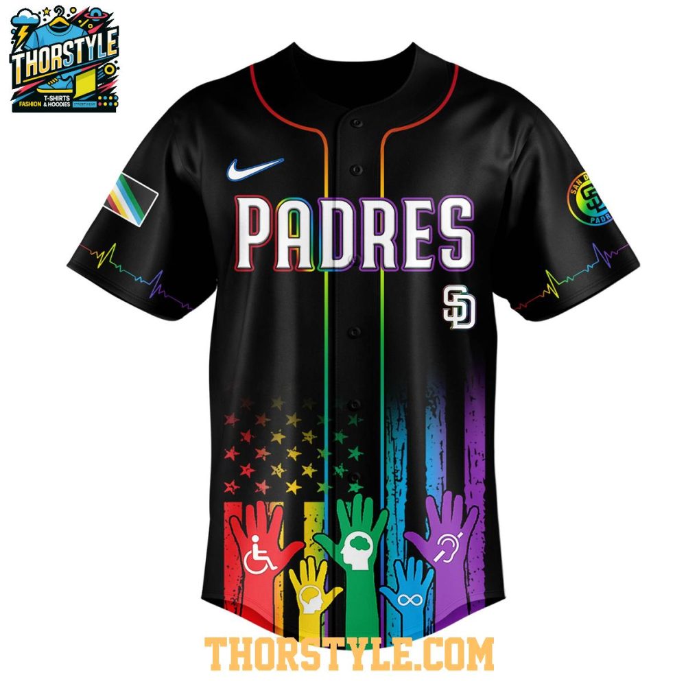 San Diego Padres Support Disability Pride Month 2025 Baseball Jersey - Image 2