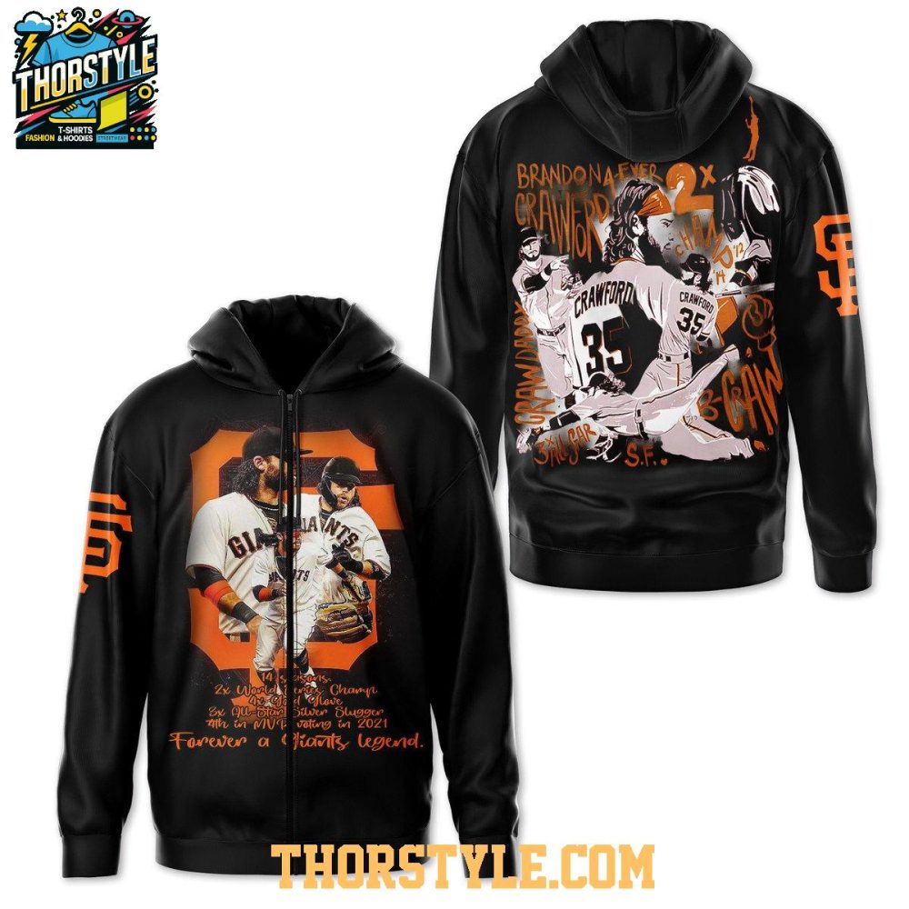 San Francisco Giants Brandon Crawford Forever A Giants Legends Hoodie T-Shirt - Image 2
