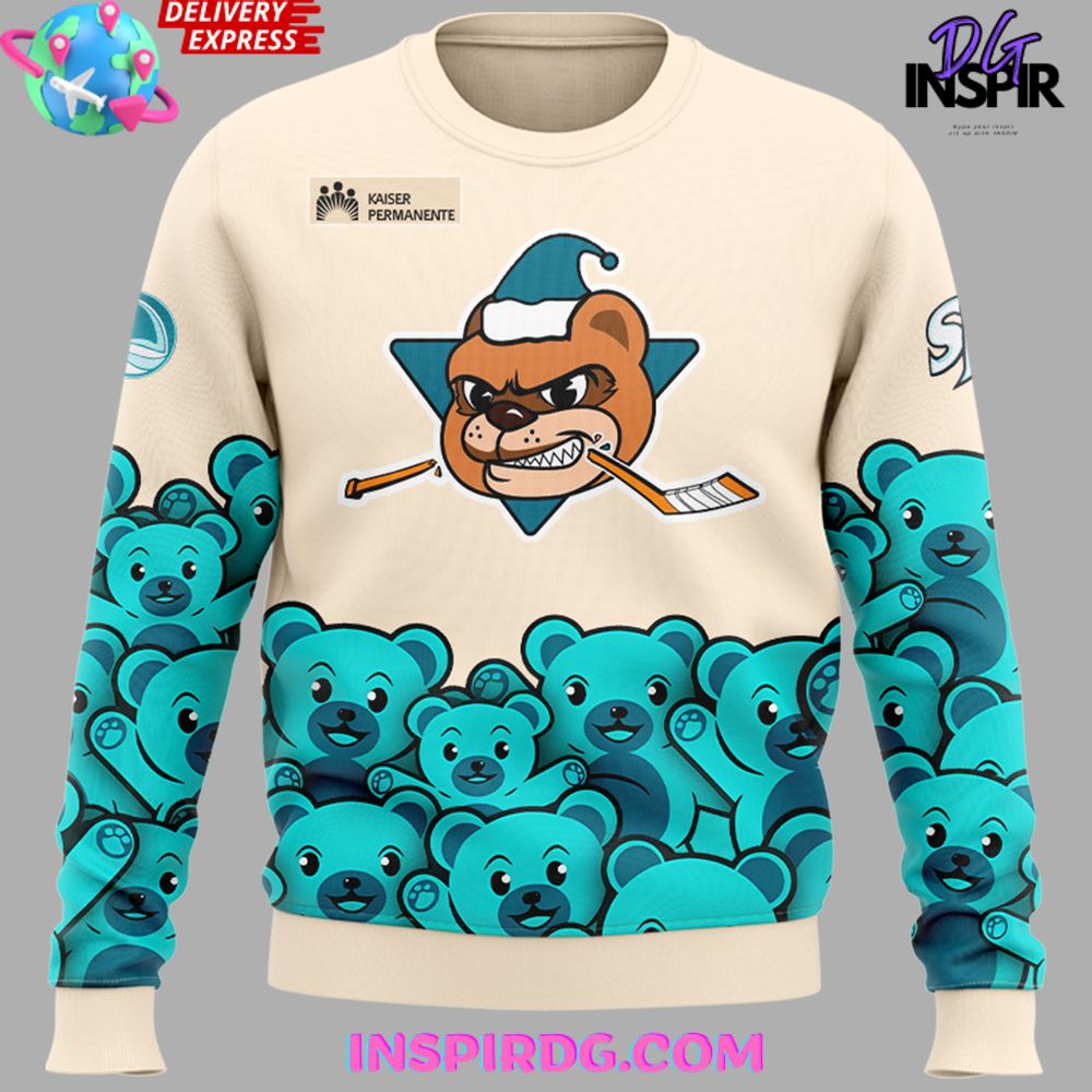 San Jose Barracuda Teddy Bear Special Sweatshirt - Image 2