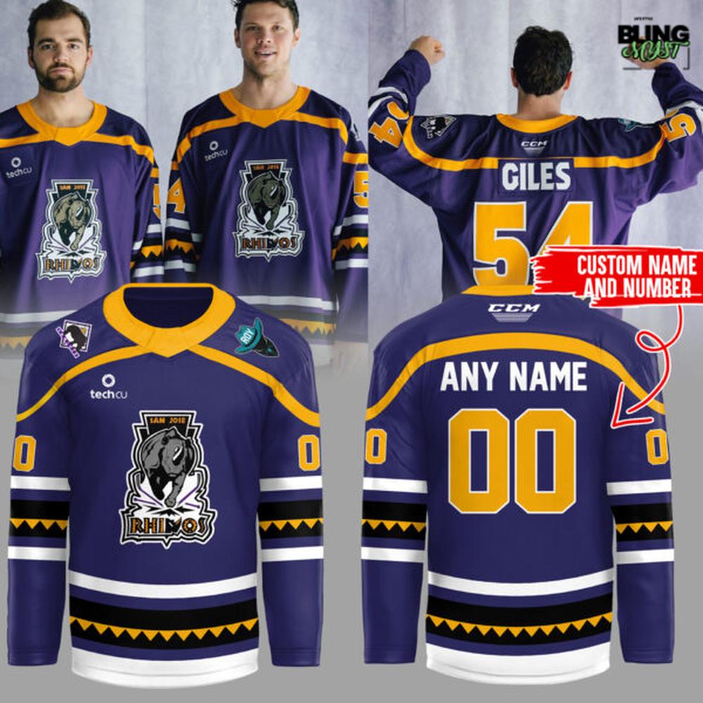San Jose Rhinos “Back Since 1999” Limited Hockey Jersey